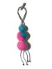 Turquoise and Fuchsia Keychain