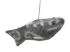 Gray and White Fish Ornament