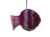 Red Stripey Fish Ornament #1